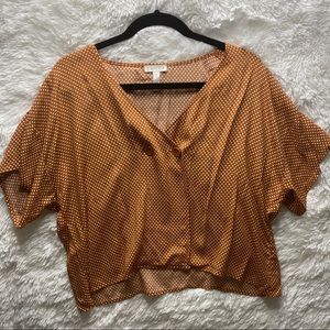 Leith double breasted polka dot top. Nordstrom